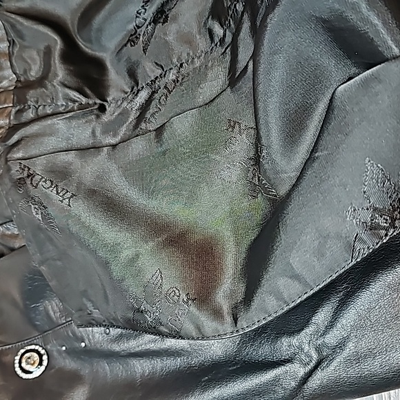 NWT YING DAK RHINESTONE 100% BLACK LEATHER LINED MAXI SKIRT - Picture 10 of 16